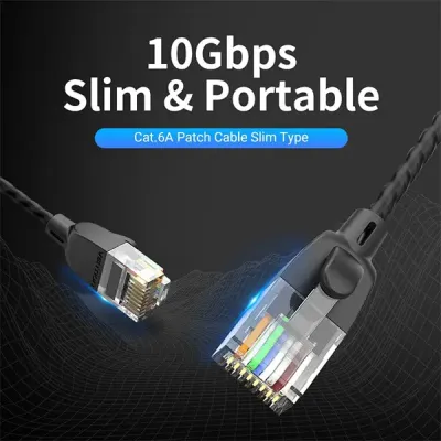 image of Vention IBIBD Cat6A UTP Ethernet Patch Cable - 0.5M with Spec and Price in BDT