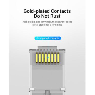 image of VENTION IDFR0-10 Cat.6A FTP RJ45 Modular Plug - 10 Pack with Spec and Price in BDT