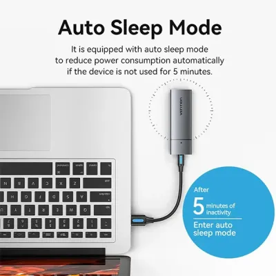 image of Vention KPFH0 M.2 NGFF USB 3.1 Gen 2 Type-C SSD Enclosure - Gray with Spec and Price in BDT