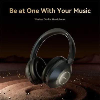image of VENTION NBBB0 SoundMate S11 On-Ear Wireless Headphone - Black with Spec and Price in BDT
