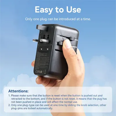 image of VENTION FJGB0 120W 4-Port USB GaN Universal Travel Adapter with Spec and Price in BDT