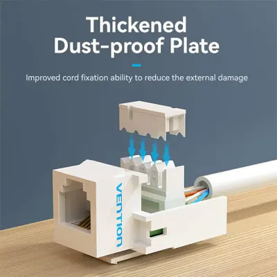 image of VENTION IRCW0 RJ11 Telephone Punch-down Modular Jack with Spec and Price in BDT