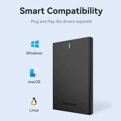 image of VENTION KPBB0 2.5 Inch SATA Hard Drive Enclosure with Spec and Price in BDT