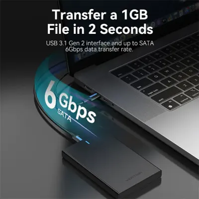 image of VENTION KPBB0 2.5 Inch SATA Hard Drive Enclosure with Spec and Price in BDT