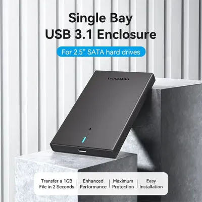 image of VENTION KPBB0 2.5 Inch SATA Hard Drive Enclosure with Spec and Price in BDT
