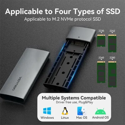 image of VENTION KPGH0 M.2 NVMe SSD Enclosure with Spec and Price in BDT