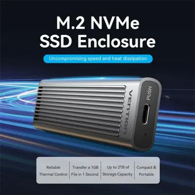 image of VENTION KPKH0 M.2 NVMe SSD Enclosure with Spec and Price in BDT