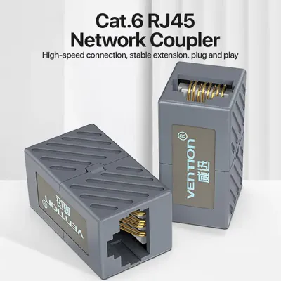 image of VENTION VAM650 CAT6 RJ45 Network Coupler with Spec and Price in BDT