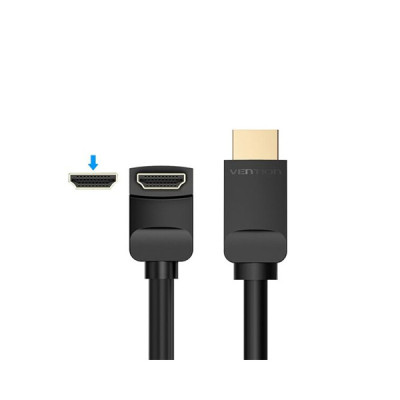 image of VENTION AARBG 90 Degree Right Angle HDMI Cable - 1.5M with Spec and Price in BDT