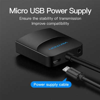 image of VENTION ACNBB VGA to HDMI Converter with Female Micro USB and Audio Port - 0.15M with Spec and Price in BDT