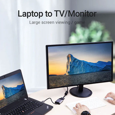 image of VENTION AFVHB HDMI to HDMI+VGA Converter 0.15M with Spec and Price in BDT