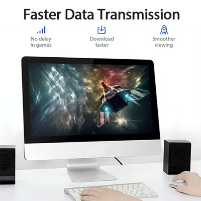 image of VENTION IBEBI Cat.6 UTP Patch Cable 3M Black with Spec and Price in BDT