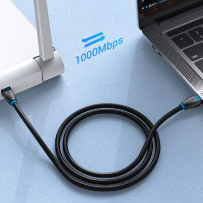 image of VENTION IBKBQ Cat.6 UTP Patch Cable 20M Black with Spec and Price in BDT