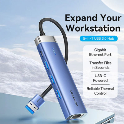 image of VENTION TGFSB Multifunctional USB 3.0 Hub with Spec and Price in BDT