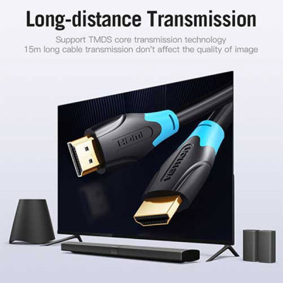 image of VENTION AACBI HDMI Cable 3M Black with Spec and Price in BDT