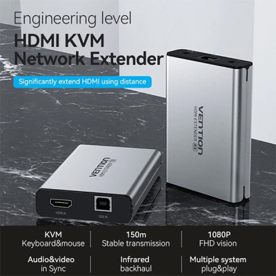 image of Vention AKBH0-EU HDMI Network Cable Extender - 150M with Spec and Price in BDT