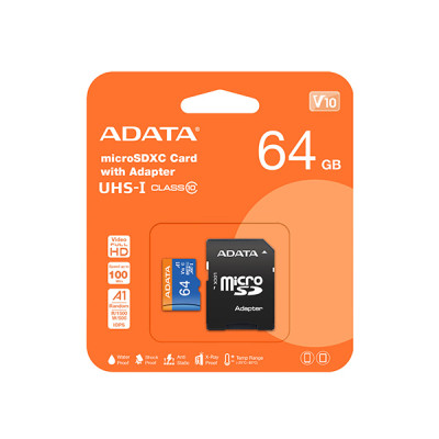 image of Adata 64GB Class 10 microSD Memory Card with Spec and Price in BDT