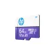 HP MX330 64GB Cl 10 U3 V30 A1 microSDXC Flash Memory Card