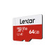 Lexar E-Series 64GB microSD UHS-I Memory Card