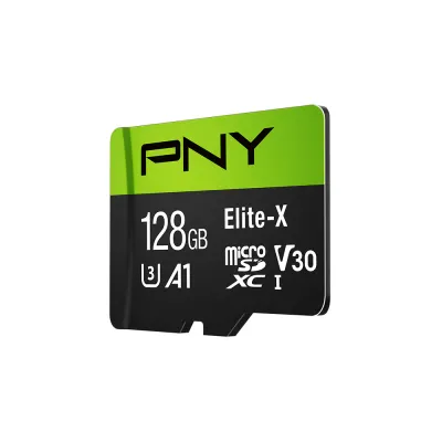 image of PNY Elite-X 128GB Class 10 U3 V30 microSD Flash Memory Card with Spec and Price in BDT
