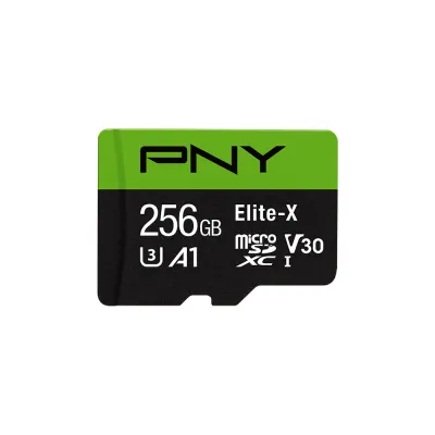 image of PNY Elite-X 256GB Class 10 U3 V30 microSD Flash Memory Card with Spec and Price in BDT