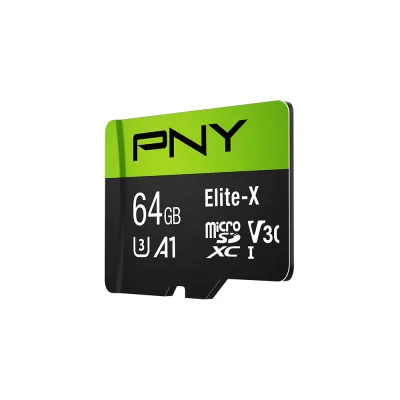 image of PNY Elite-X 64GB Class 10 U3 V30 microSD Flash Memory Card with Spec and Price in BDT
