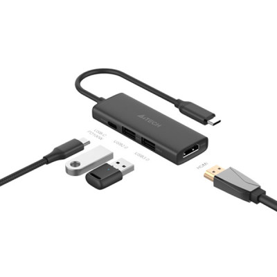 image of A4Tech DST-40C 4-In-1 USB 3.0 and HDMI USB-C Docking Station with Spec and Price in BDT