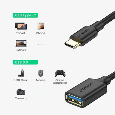 image of UGREEN US154 (30701) USB C to USB 3.0 OTG Adapter with Spec and Price in BDT