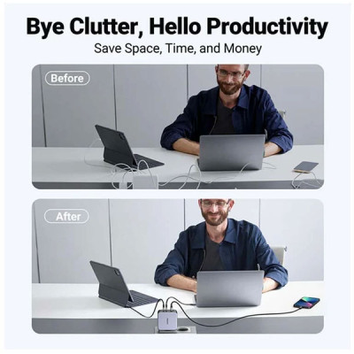 image of UGREEN CD289 (90549) Nexode 140W Charger EU with Spec and Price in BDT