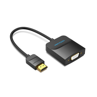 image of VENTION 42154 HDMI to VGA Converter 0.15M Black with Spec and Price in BDT
