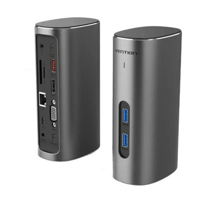 image of VENTION TPJH0-EU USB-C 12-in-1 Vertical Hub Docking Station with Spec and Price in BDT
