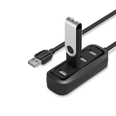 image of VENTION VAS-J43-B100 4 Port USB 2.0 Hub with Spec and Price in BDT