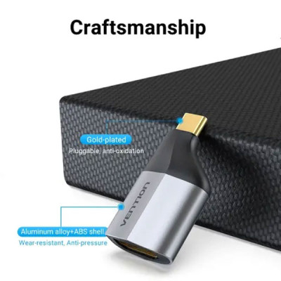 image of Vention (TCDH0) Type-C Male to HDMI Female Gray Converter  with Spec and Price in BDT