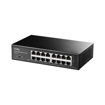 image of CUDY GS1016 - 16-Port 10/100/1000Mbps Gigabit Desktop Switch with Spec and Price in BDT
